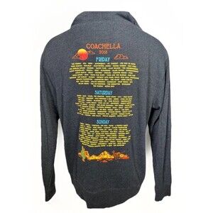 Coachella Festival 2018 Beyonce The Weeknd Eminem Full Zip Hoodie Men's LARGE